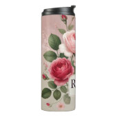Bouteilles Isothermes Conception d'art IA Rose Tea (Tourné sur la gauche)