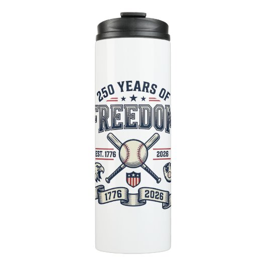 Bouteilles Isothermes Conception de baseball patriotique 250 ans de libe (Devant)