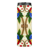 Bouteilles Isothermes Conception de cadre floral vibrant (Dos)