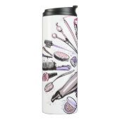 Bouteilles Isothermes Conception de cercle de maquillage (Tourné sur la gauche)