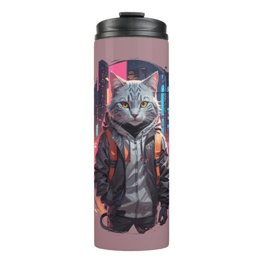 Bouteilles Isothermes Conception de chat de rue urbaine (Devant)