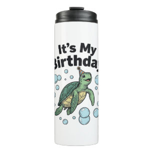 Bouteilles Isothermes Conception de chemise d'anniversaire de tortue mar