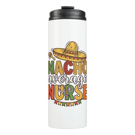 Bouteilles Isothermes Conception de chemise Nacho Average Nurse Cinco De (Devant)