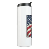 Bouteilles Isothermes Conception de chemise vectorielle drapeau patrioti (Tourné sur la gauche)