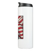 Bouteilles Isothermes Conception de chemise vectorielle drapeau patrioti (Tourné sur la droite)