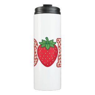 Bouteilles Isothermes Conception de chemise vectorielle lettrage fraise