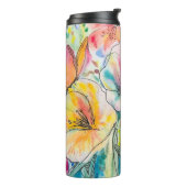 Bouteilles Isothermes Conception de fleurs pastel doux (Tourné sur la gauche)