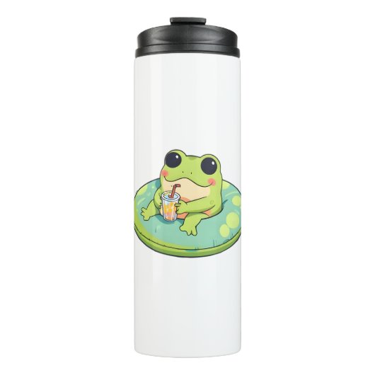 Bouteilles Isothermes Conception de grenouille chibi mignonne pour une j (Devant)