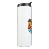 Bouteilles Isothermes Conception de Gym Rétro Coucher de Soleil (Tourné sur la gauche)