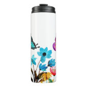 Bouteilles Isothermes Conception de la frontière du Fleur sauvage d'été (Devant)