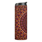 Bouteilles Isothermes Conception de mandala marron floral (Tourné sur la gauche)