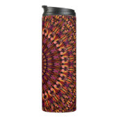 Bouteilles Isothermes Conception de mandala marron floral (Tourné sur la droite)