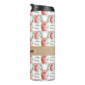 Bouteilles Isothermes Conception de maternelle de petit cochon mignon – (Tourné sur la droite)