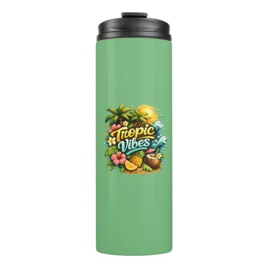 Bouteilles Isothermes Conception de paradis tropical Tropic Vibes (Devant)