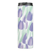 Bouteilles Isothermes Conception de tulipe : violet clair floral. (Dos)