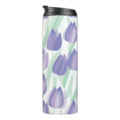 Bouteilles Isothermes Conception de tulipe : violet clair floral. (Tourné sur la droite)
