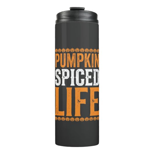 Bouteilles Isothermes Conception de typographie Halloween Pumpkin Spiced (Devant)