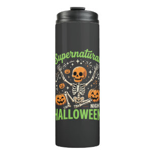 Bouteilles Isothermes Conception de vecteur de Halloween de squelette su