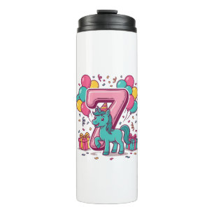Bouteilles Isothermes Conception de vecteur de poney mignon de fête d'an
