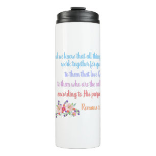 Bouteilles Isothermes Conception de verset biblique des Romains 8