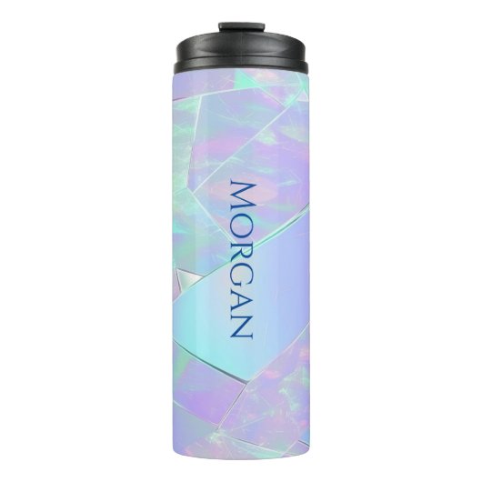 Bouteilles Isothermes Conception, nom ou message turquoise et violet Iri (Devant)