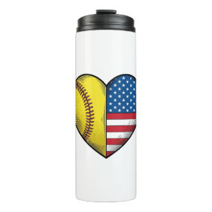Bouteilles Isothermes Conception vectorielle vintage de softball USA dra