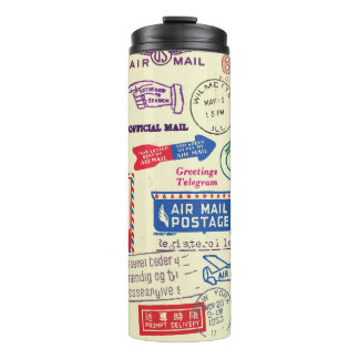 Bouteilles Isothermes Conception vintage du jeu de timbres de document.