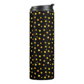 Bouteilles Isothermes Confettis dorés sur fond noir (Tourné sur la gauche)