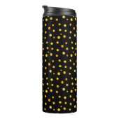 Bouteilles Isothermes Confettis dorés sur fond noir (Tourné sur la droite)