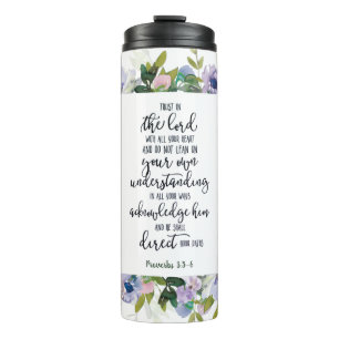 Bouteilles Isothermes Confiance dans le Seigneur floral 