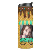 Bouteilles Isothermes Conne de gaufre à la crème glacée personnalisée (Tourné sur la gauche)