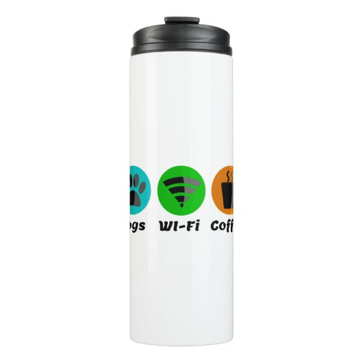 Bouteilles Isothermes Connexion Wi-Fi Pour Chiens Et Café (Devant)