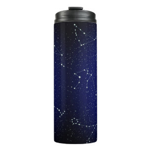Bouteilles Isothermes Constellations Zodiac avec ciel étoilé bleu foncé