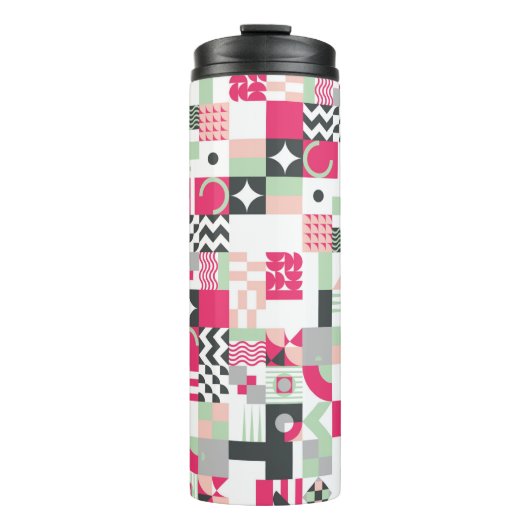 Bouteilles Isothermes Contemporary geometric mosaic seamless pattern wit (Devant)