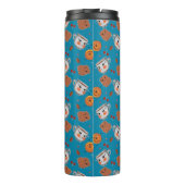 Bouteilles Isothermes Cookies, petits pains : motif arrière - plan bleu (Dos)