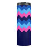 Bouteilles Isothermes Cool Bleu rose Chevron Monogramme Thermal Tumbler (Dos)