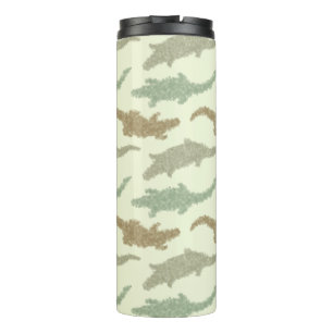 Bouteilles Isothermes Cool Camo Alligators - motif sans soudure.