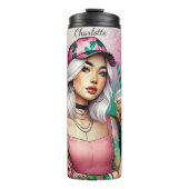 Bouteilles Isothermes Cool de café Casquette de tatouage floral (Devant)