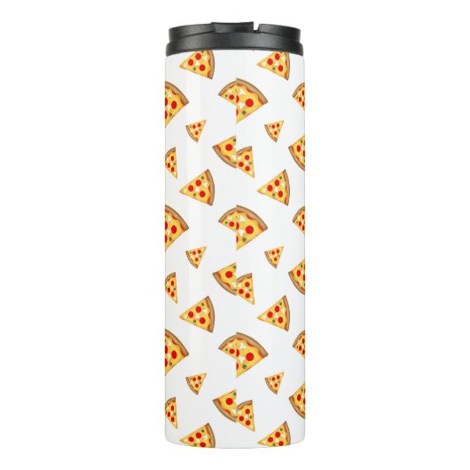 Bouteilles Isothermes Cool et fun pizza tranches motif Monogram blanc (Dos)