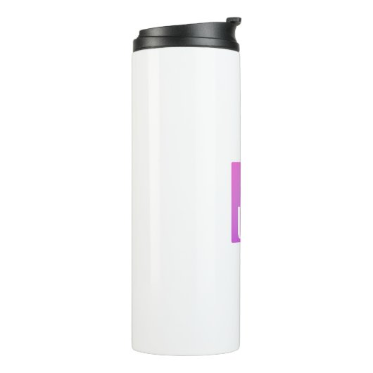 Bouteilles Isothermes Cool Géométrique rose et pourpre | Initiales de co (Tourné sur la gauche)