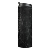 Bouteilles Isothermes Cool Lion Black Marble Arrière - plan Votre nom  (Tourné sur la droite)