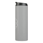 Bouteilles Isothermes Cool monogram, style vibe | Grey & White (Tourné sur la droite)