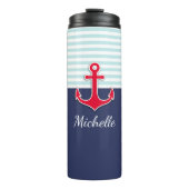 Bouteilles Isothermes Cool Nautique Bleu Conception personnalisée (Devant)