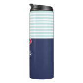 Bouteilles Isothermes Cool Nautique Bleu Conception personnalisée (Tourné sur la droite)