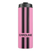Bouteilles Isothermes Cool personnalisé mignon rose noir course automobi (Devant)