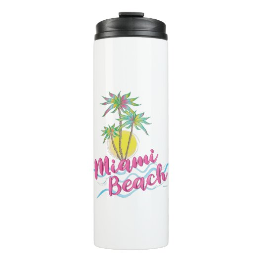 Bouteilles Isothermes Cool Pink-Miami-Beach-Florida Graphic (Devant)