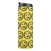 Bouteilles Isothermes Cool Sardé Joyeux visage souriant motif jaune (Tourné sur la droite)