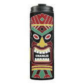 Bouteilles Isothermes Cool Tiki Totems nom personnalisé tumbler (Devant)