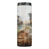 Bouteilles Isothermes Coq Devant une grange (Dos)