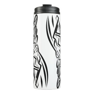 Bouteilles Isothermes Coq tribal noir et blanc